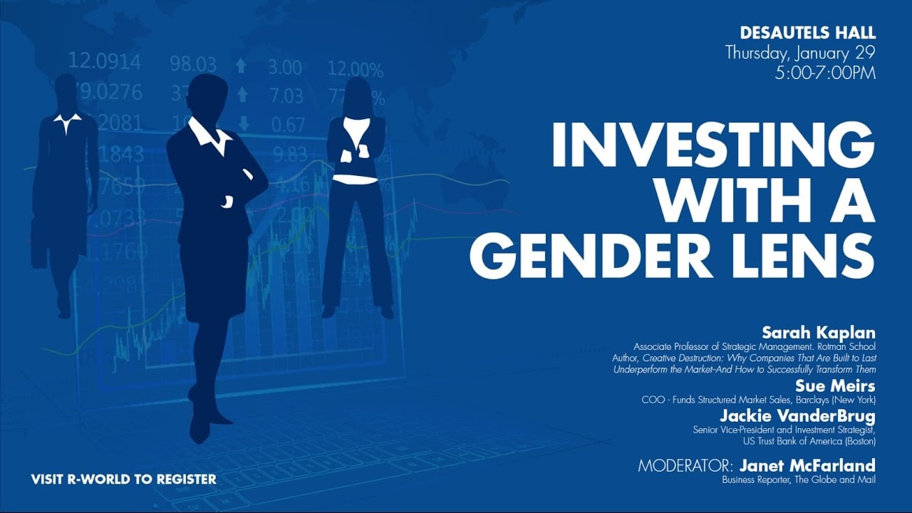 Investing with a Gender Lens event banner