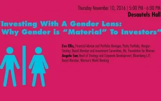 Investing with a Gender Lens event banner