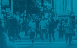 Group of pedestrians in a crosswalk