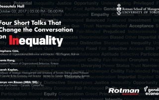 Rotman Management Magazine Talk on Inequality - Media Wall Graphic
