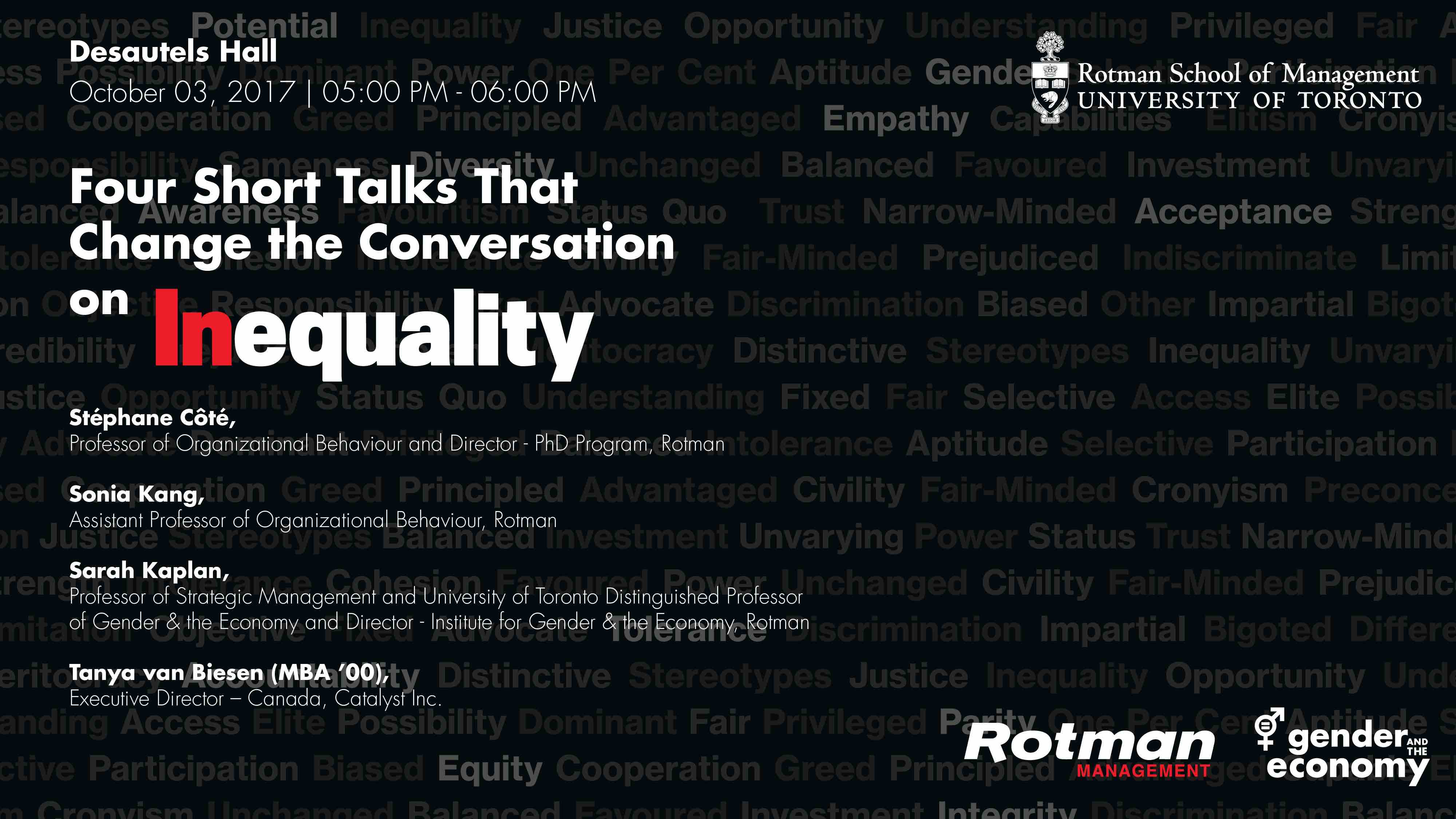 Rotman Management Magazine Talk on Inequality - Media Wall Graphic