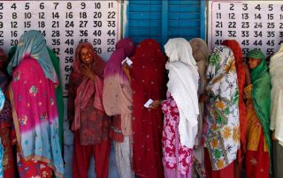 Group of South Asian Women lining up