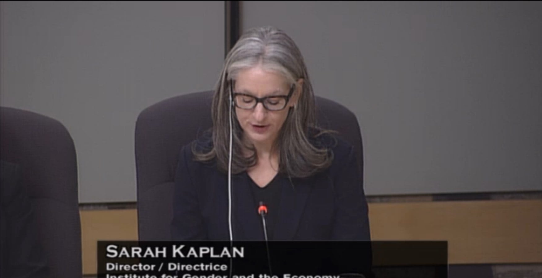 Sarah Kaplan appears before Standing Senate Committee on Banking, Trade and Commerce