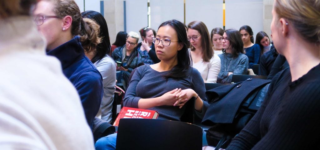 Audience member at Chemaly event