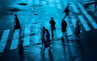 People crossing a street