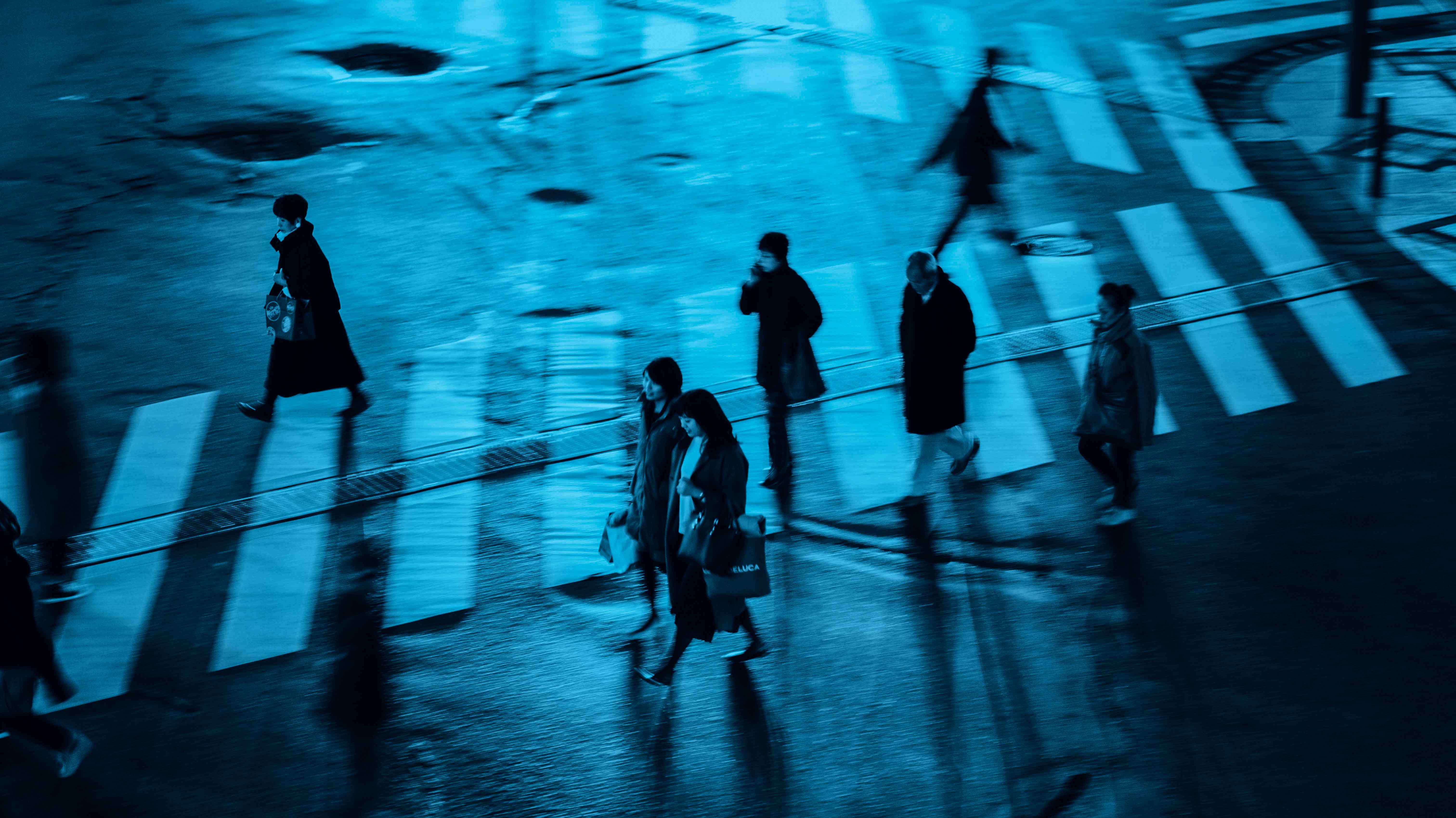 People crossing a street