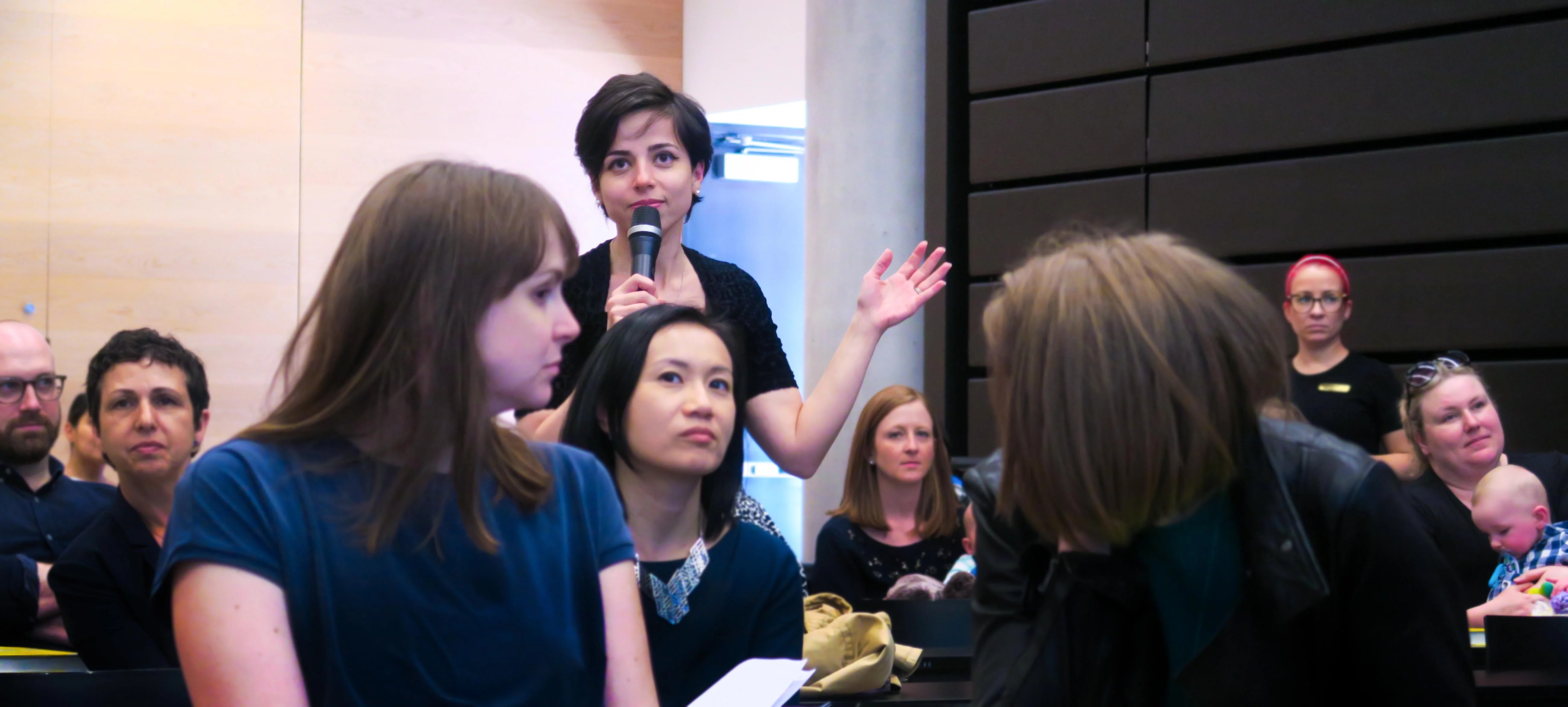 Audience member asking questions