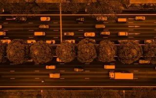 Cars driving on the highway