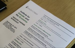 Agenda for the 2019 Industry Partner Workshop hosted by the Institute for Gender and the Economy