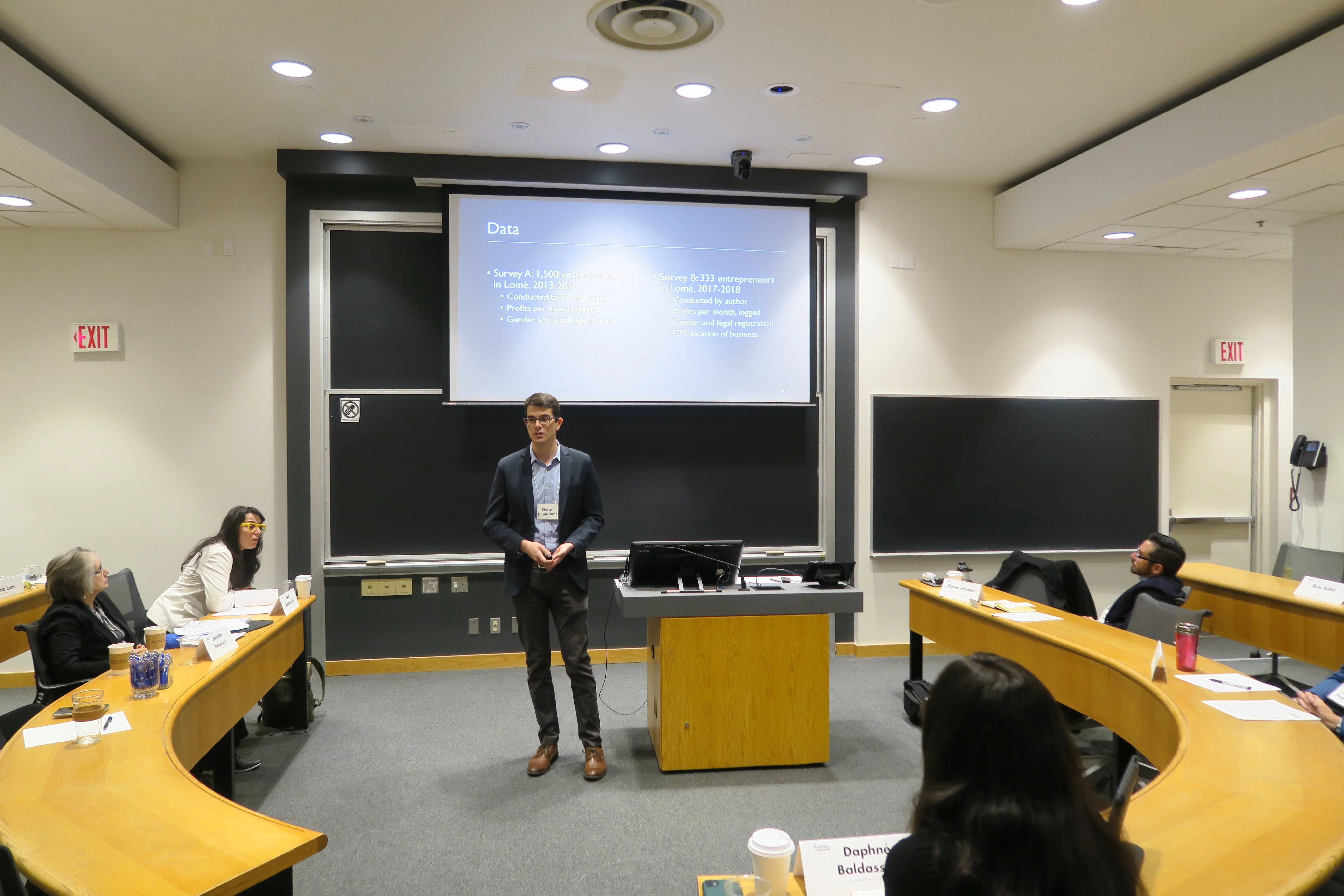 Stefan Dimitriadis presents his research at GATE's 4th annual research roundtable