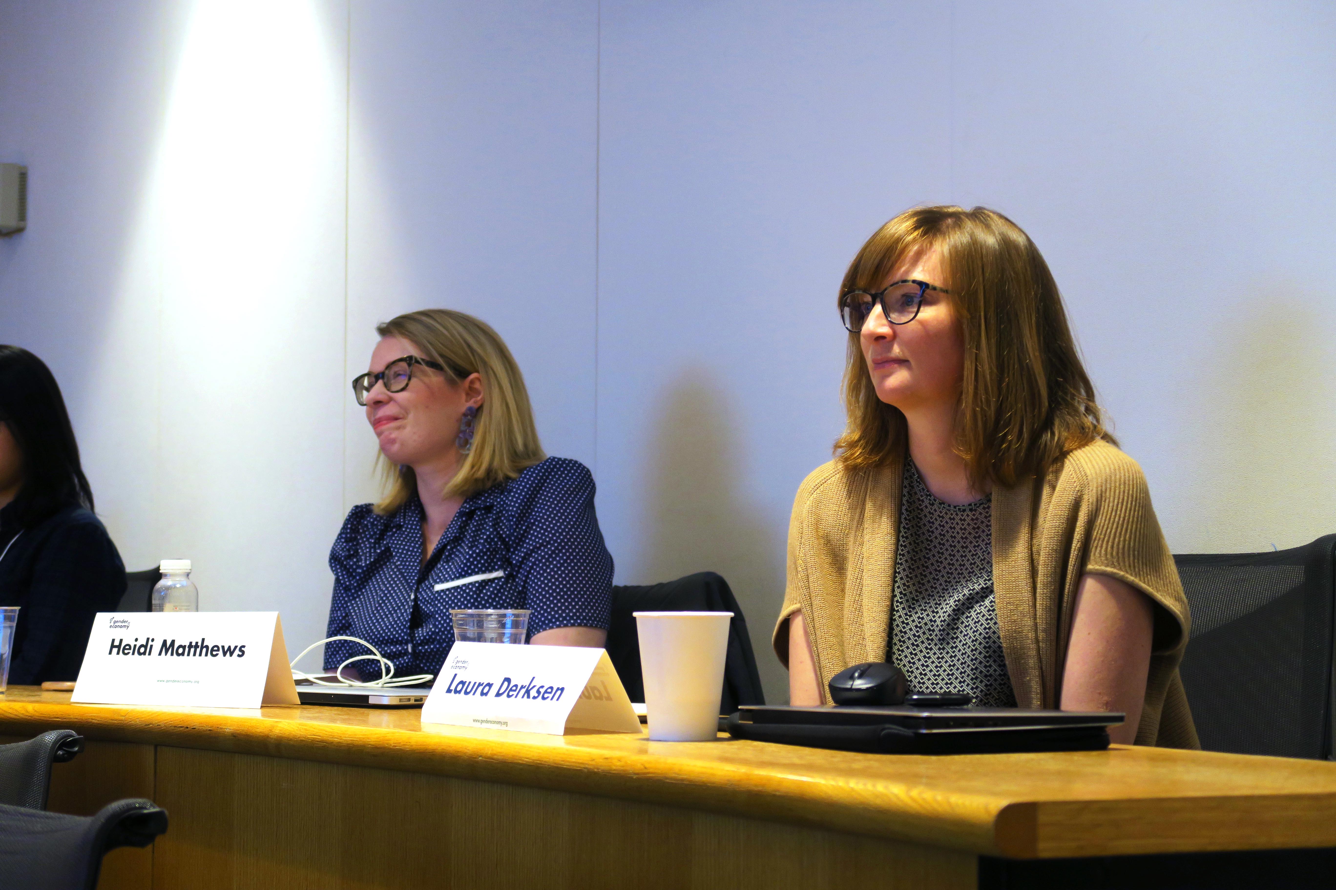 Heidi Matthews and Laura Derksen partake in GATE's Research Roundtable debate