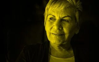 Elderly woman smiling