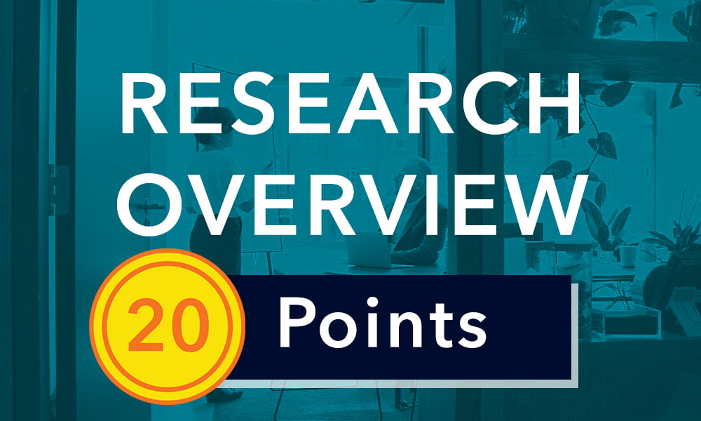 Research overview button - 20 points