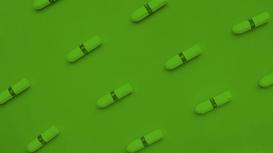 lineup of tampons