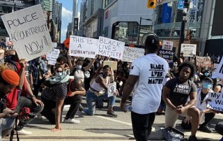 BLM rally at Yonge and Dundas Square