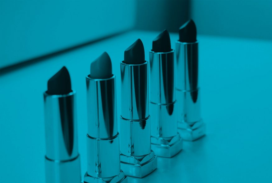 Row of lipsticks