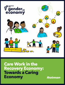 English cover of report- Care Work in the Recovery Economy